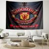 Manchester Football Print Tapestry - Portable Wall Decor Cloth, for Home, Dorm, Travel, Bedroom, Living Room - Ideal Birthday Housewarming Gift