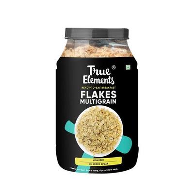 True Elements Мультизерновые хлопья 750 г - Мультизерновые хлопья на завтрак | Хлопья для контроля веса | 100% цельное зерно | Полезные хлопья на завтрак