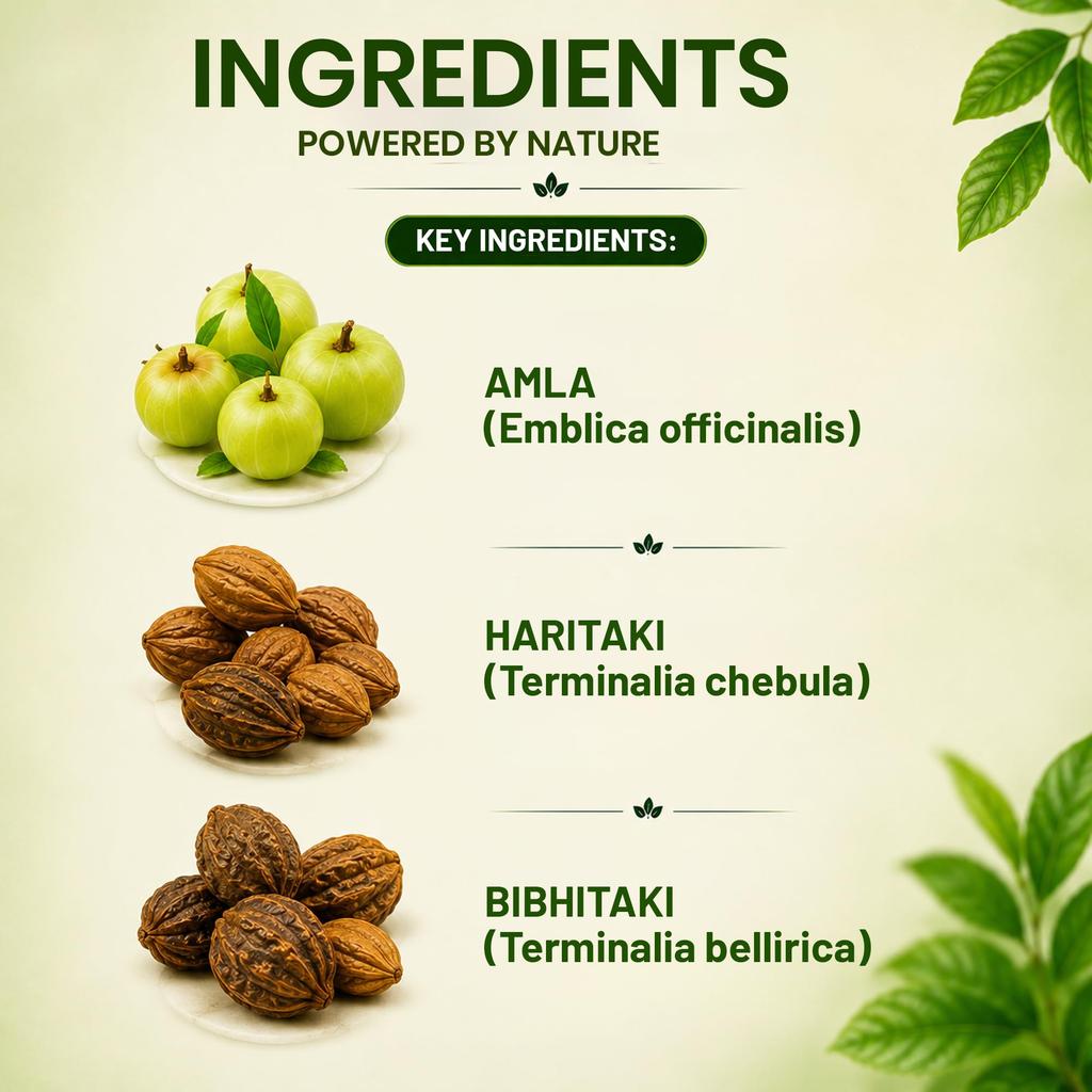 Таблетки Трифала от Pure Nutrition | Травяная добавка Трифала для пищеварения, очищения кишечника, детоксикации и поддержки общего самочувствия | Аюрведическая формула - 250 мг 90