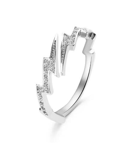 Dainty Sparkling Zircon Cross Ring for Women Silver Color Adjustable Open Finger Ring 2026 Trend Party Jewelry Best Friend Gift
