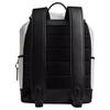 Coach League 29 Classic Logo Print Color Block Flap Coated Canvas Backpack Large Men backpack Black White CU201-XTP
