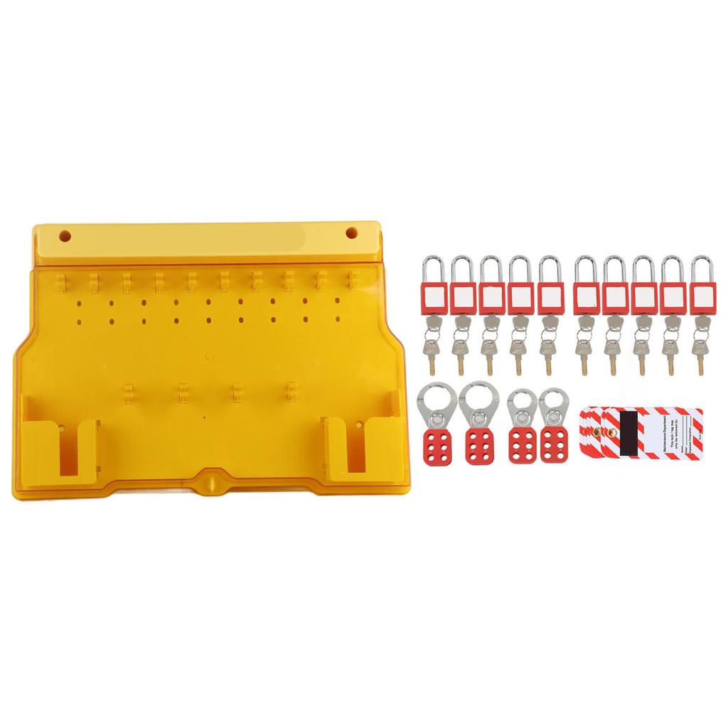 Lockout Tagout Station 10 Padlock 20 Key 10 Tag 4 Buckle Lockout Station with Cover