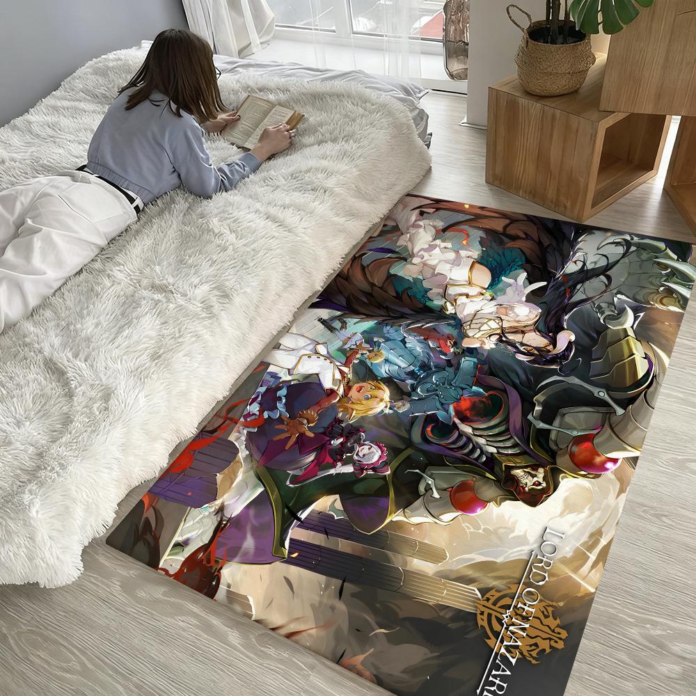 Anime O-Overlords A-Albedo Floor Mat Soft Thickened Absorbent Non-Slip Bedroom Living Room Door Mat Home Decor Flannel Rugs