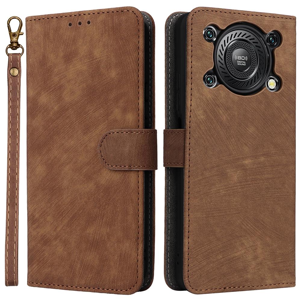 Для Oukitel C60/C60 Pro Чехол-кошелек с блокировкой RFID из ПУ кожи, чехол-подставка для телефона с ремешком