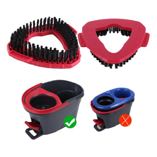 Сменная насадка для швабры, скребок для душа, конструкция с жесткой щетиной, простая в установке, треугольная насадка для чистки щетки для Vileda O-Cedar