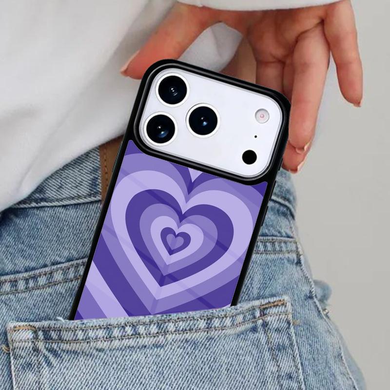Latte Love Groovy Coffee Heart Pink Phone Case for iPhone 17ProMax 12 13 14 15 16e 17 Pro Max Plus Air Cover