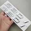 AAAOL1 3D ABS Chrome Car Letters Logo 218i 220i 230i Badge Rear Trunk Emblem Sticker For BMW 218i 220i 230i 225i F44 F45 Tail Marking