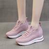 Women's Sports Shoes Spring and Autumn New Wedge Heel Platform Shoes Mesh Breathable Casual Shoes Outdoor Walking Shoes