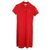 Made In Japan Short Sleeve Polo One Piece 40 Red Kanoko Fabric Women Used