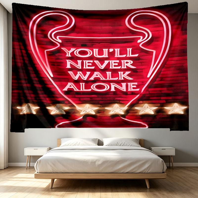 Liverpool F.C Print Tapestry - Portable Wall Decor Cloth, for Home, Dorm, Travel, Bedroom, Living Room - Ideal Birthday Housewarming Gift