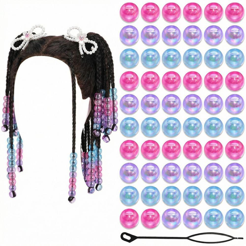 Multi-Color Colorful Hair Beads Kits Love Heart Dreadlock Braids Decor Boys