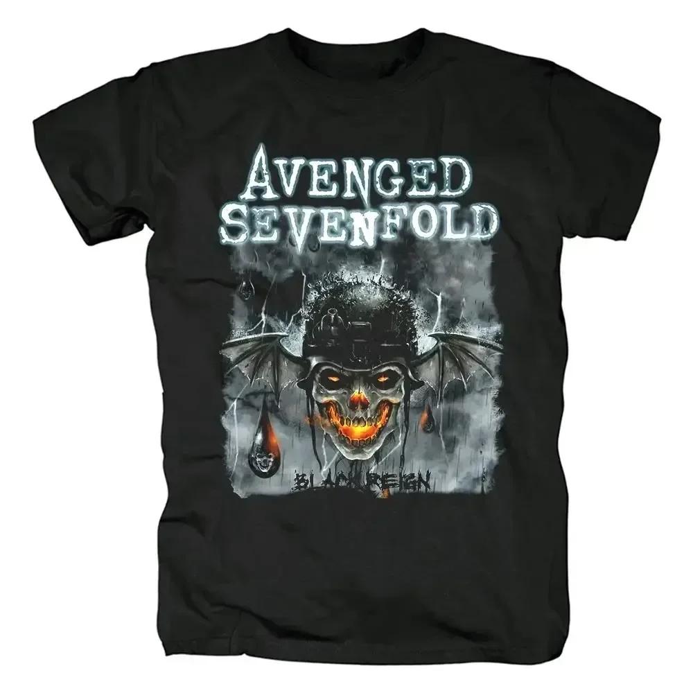 Avenged Sevenfold Метал Рок Графический Принт Короткий Рукав 100% Хлопок Футболки Хип Хоп Мода Рубашки Большой Размер Футболка для Мужчин Топы