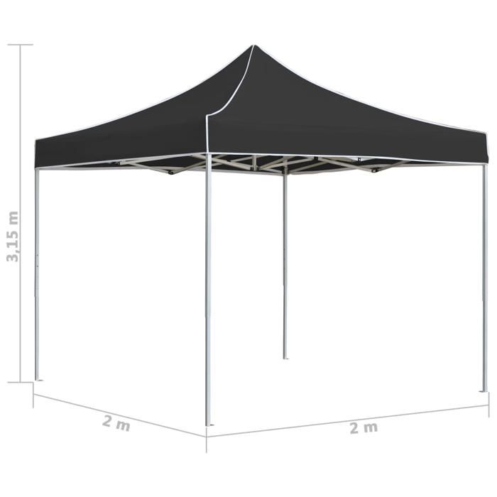 VidaXL Folding Reception Tent Garden Gazebo Patio Gazebo Terrace Pavilion Outdoor Tent Aluminum 2x2 48927