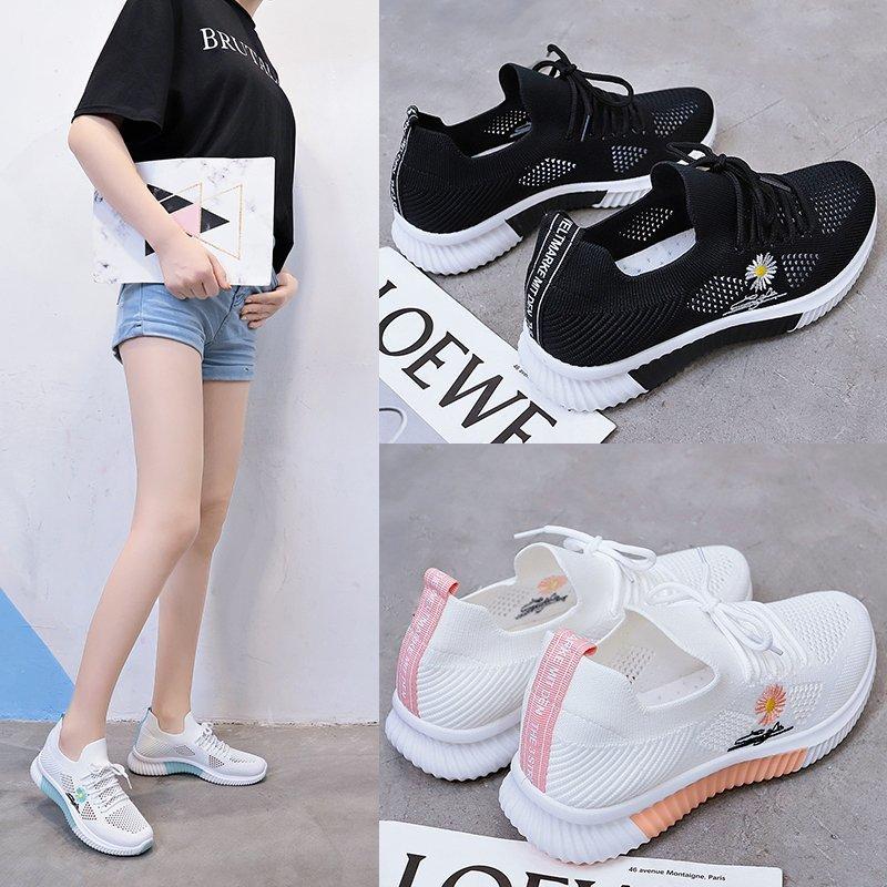 Women Casual Shoes Fashion Breathable Walking Mesh Flat Shoes Woman White Sneakers Women 2024 Tenis Feminino Female Shoes 2fdg
