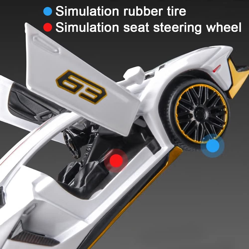 Масштаб 1/32 Lambo LP770-4, литая под давлением модель автомобиля, игрушечный автомобиль из сплава с откидным механизмом, звуком и светом, 3 открытые двери, подарок для детей, малышей, мальчиков и девочек
