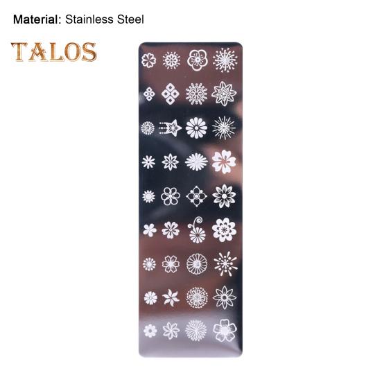 Nail Art Stamping Plate Clear Engraved Leaf Flower Printing Stainless Steel DIY Manicure Template Nail Tool for Beauty