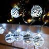 LED Disco Ball String Light Christmas Tree Decorations Battery Operated Mirror LED Ball Lights Party Favors for Wedding Holiday Decor