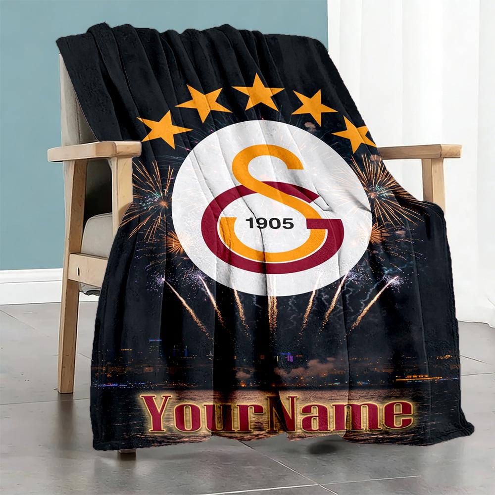Galatasaray Customize Your Name Blanket Gift Personalized Blanket Warmthful Decor Perfect For Couch Nap Home Decor Bedding Four Seasons Universal