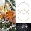 100 шт. Кольца-шармы для бокалов вина, проволочные обручи, маркеры для напитков, подарки-шармы для бокалов вина, сделай сам, этикетки для напитков на вечеринку