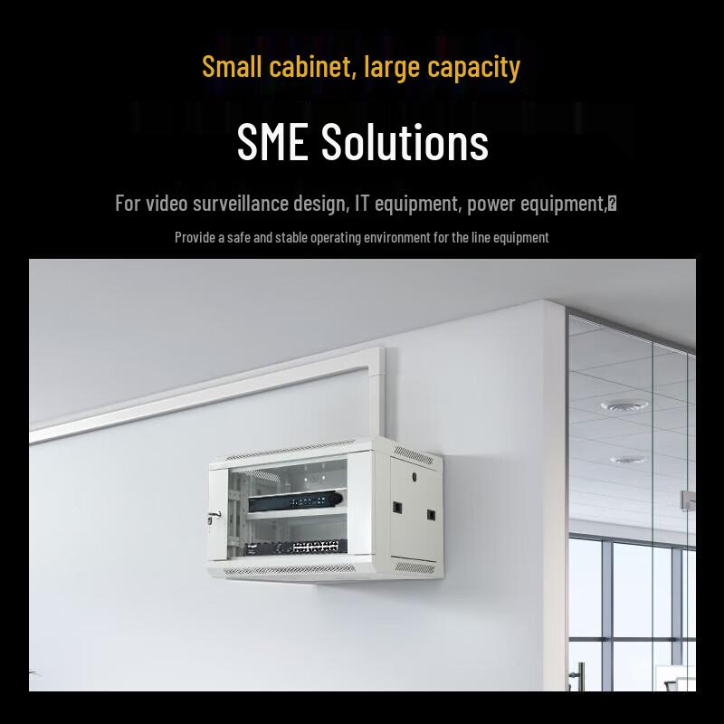 Shengwei 6U Wall Mount Network Cabinet with Tempered Glass Door