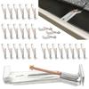 28Pcs Concealed Gutter Hangers with Pre-Inserted Quick Screw Gutter Clip Rain Gutter Brackets for Gutters Repair