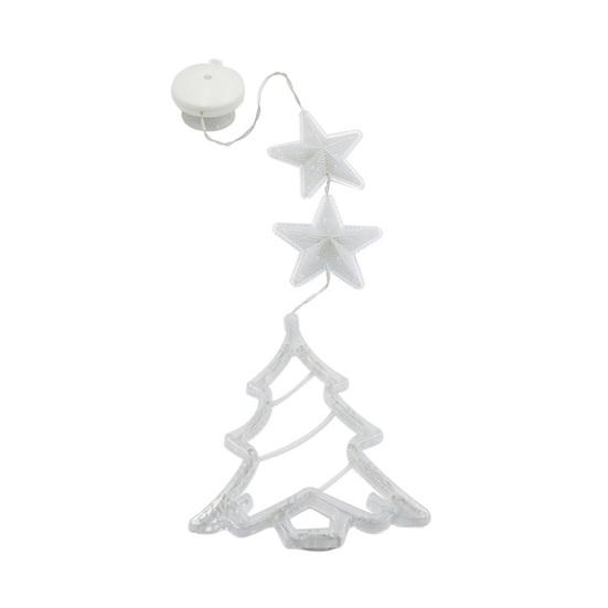Christmas Garland Light Suction Cup Hook Light Up Love Heart Elk Bell Snowman Santa Moon Star Shape Warm Xmas Holiday Decoration Window Lamp Pendant