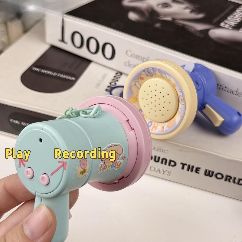 Mini Recorder Vocal Toys Keychain Voice Changer Loudspeaker Toy Bag Pendant Outdoor Megaphone Decompression Hanging Keyrings