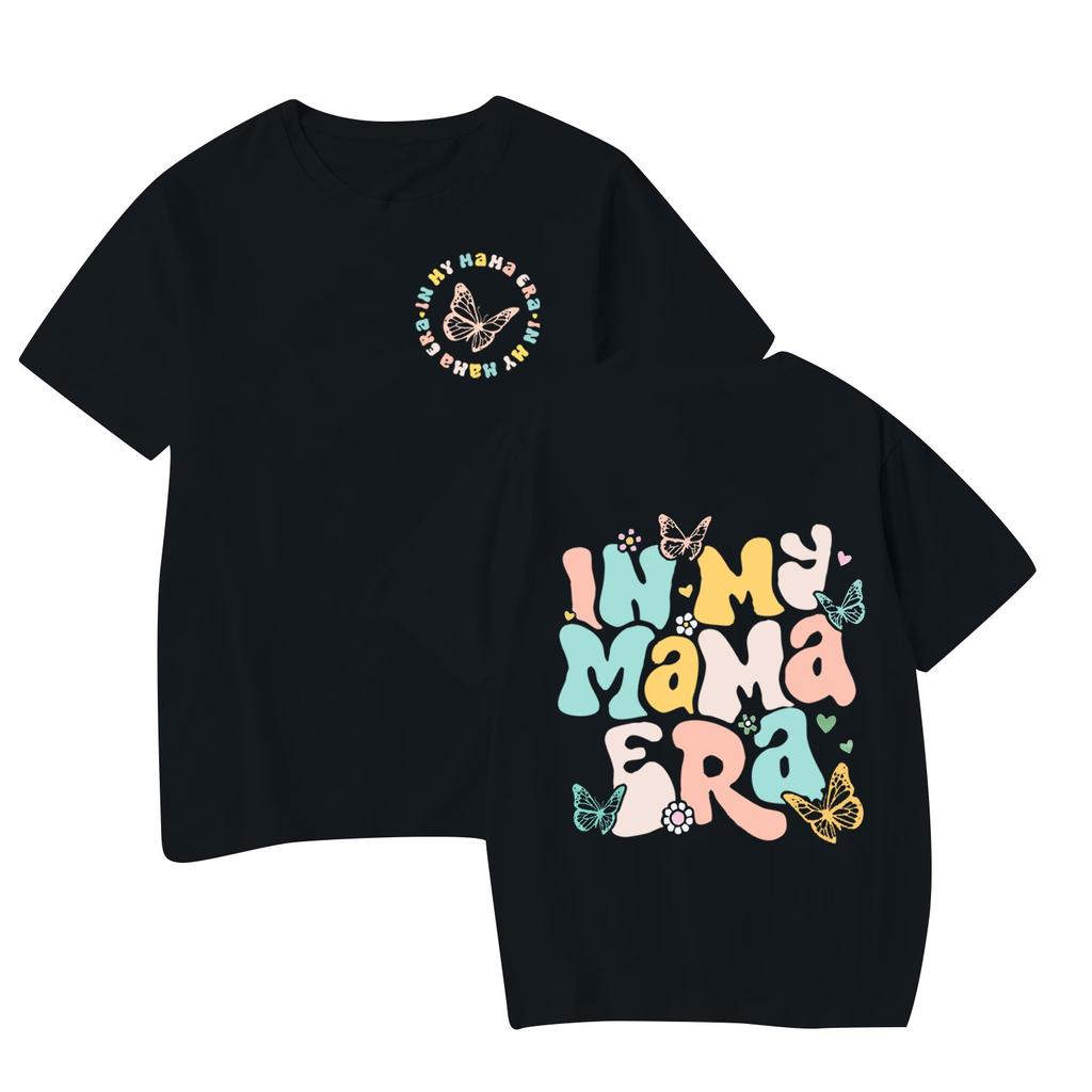 Футболка In My Mom, женская милая футболка с рисунком Mama, модная повседневная рубашка с круглым вырезом, забавные футболки Mather с короткими рукавами