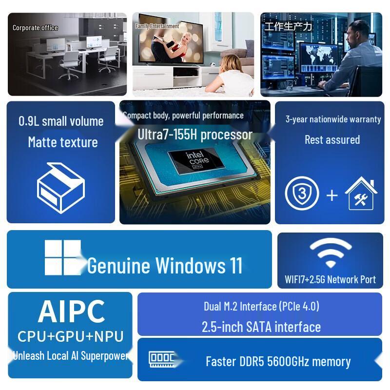 ASUS Dawn NUC Mini PC with Intel Core Ultra 7 (CN version)