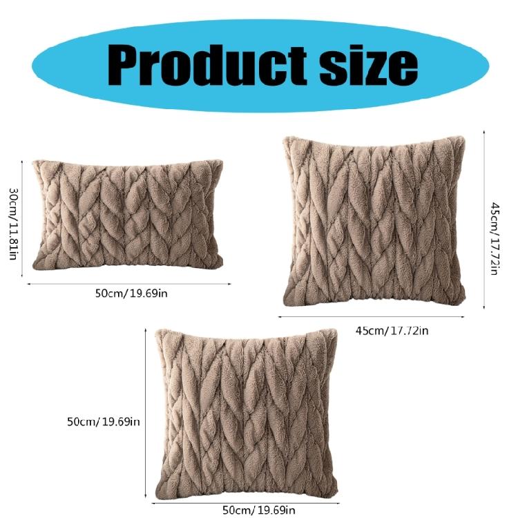 Corduroy Throw Pillowcase Soft Woven Fried Dough Twists Removable Throw Pillow Cover for Living Space