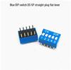 Red DIP Switch, 2.54mm, 1-12 Positions, Through-hole, Flat Actuator