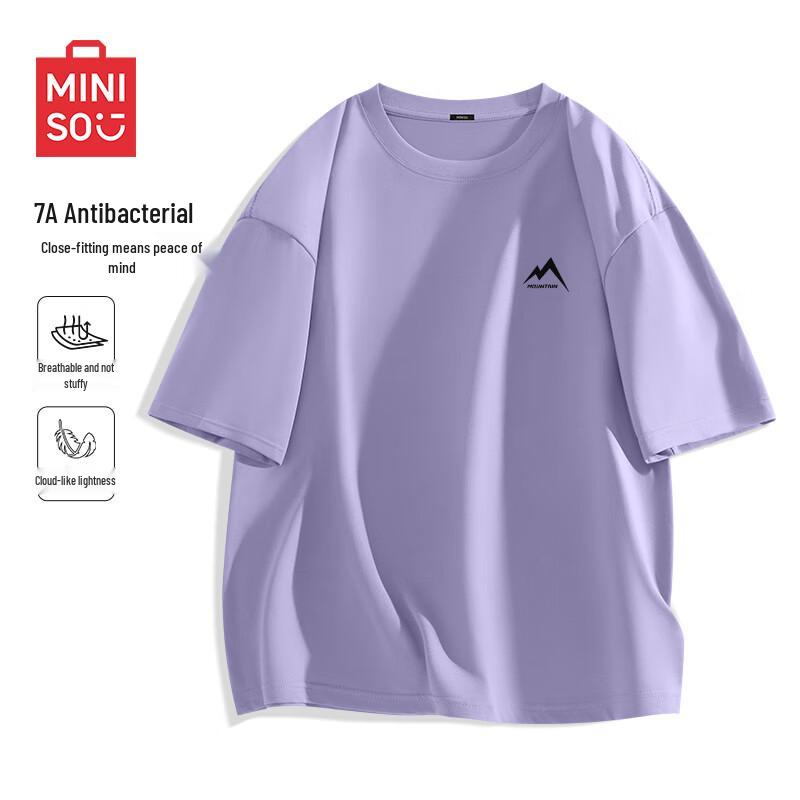MINISO Мужская антибактериальная минималистичная футболка с коротким рукавом