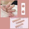 Yousheng 1 комплект накладных ногтей, легко снимающихся, полное покрытие, глянец, сделай сам с клеем, сладкий фантазийный бант, сердце, удлиненный искусственный ноготь, маникюрный салон