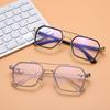 UV Protection Polygon Double Frame Anti Blue Light Eyeglasses Flat Mirror Eyewear Reading Glasses