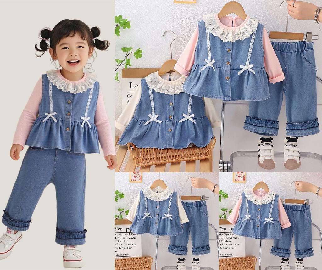 Детский повседневный комплект с длинным рукавом, удобные наряды для повседневной носки