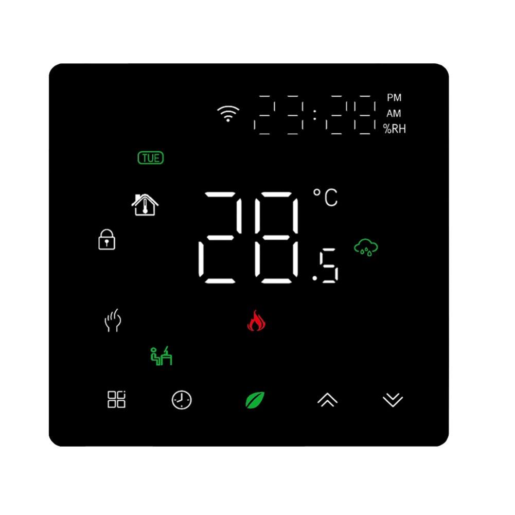 Для программируемого термостата Alexa, термостат с голосовым управлением, черный, программируемый термостат для теплого пола, поддержка нескольких комнат