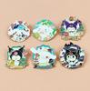 Kuromi & Cinnamoroll Cartoon Character Brooch - Cute Metal Badge with Oil Drop Design