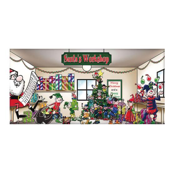 Рождественский чехол для гаражных ворот Большой рождественский баннер Задний фон Украшение для внутренних и наружных гаражных ворот Ворота Вечеринка Настенный декор