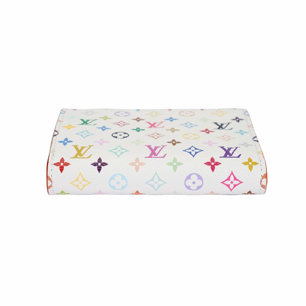 Louis Vuitton x Takashi Murakami Lisa Wallet Multicolor/White Monogram Canvas Women Wallets M27736