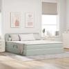 Storage Bed with Mattress Light Grey 160 x 200 cm Velvet
