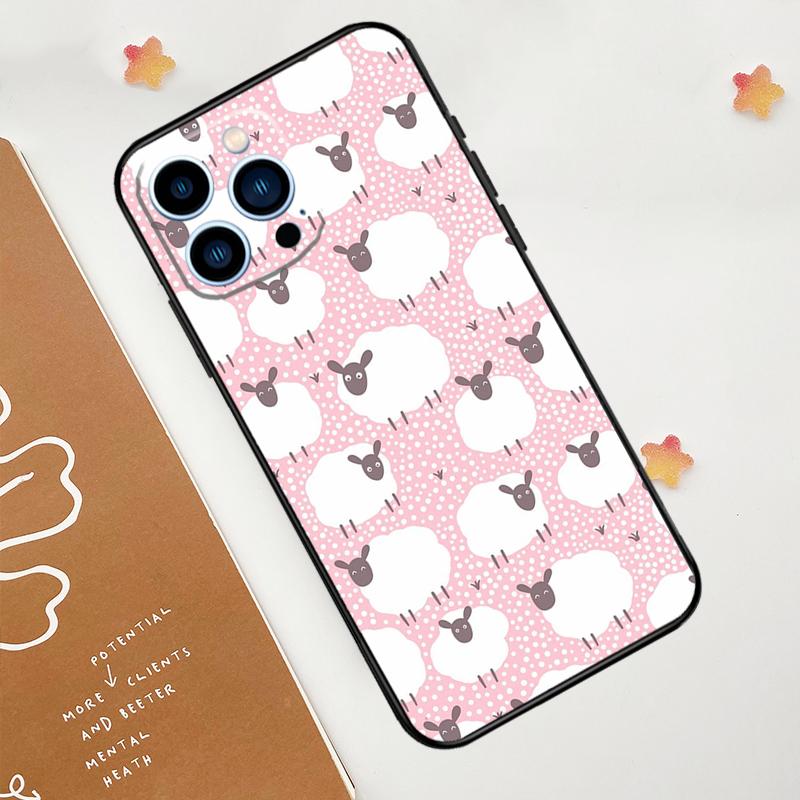 Милый чехол с овечкой для iPhone 11 12 13 14 15 16 Pro Max 15 16 Plus 13 12 Mini X XS XR Cover