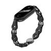 For Xiaomi Smart Band 9 NFC/9/8 NFC/8 Watch Band Genuine Cow Leather+Aluminum Alloy Chain Bracelet