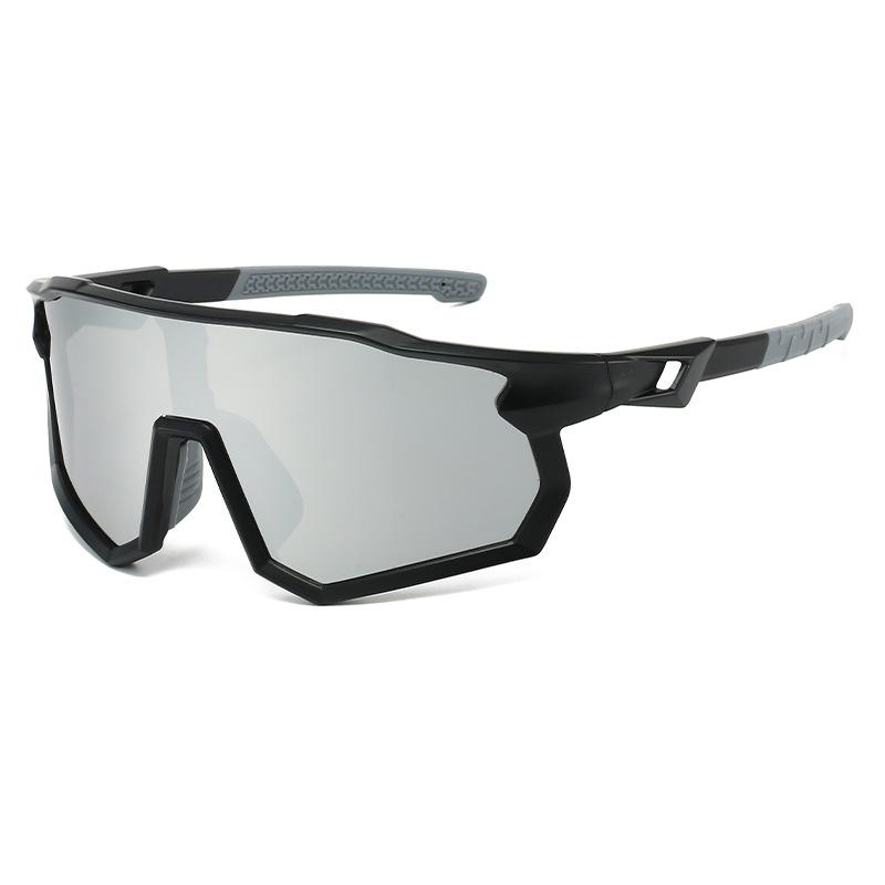 New outdoor cycling glasses, large-frame men's and women's windproof sunglasses, UV-proof sports mountaineering goggles