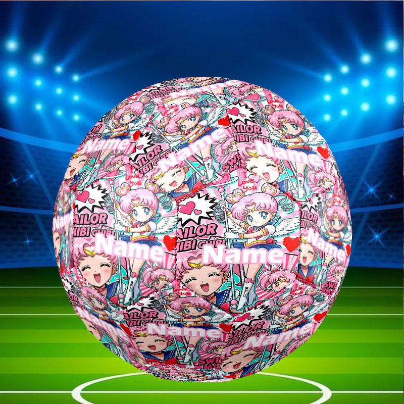 Custom Name Personalized Sailor Moon Print Size 5 Soccer Ball Training & Match Football, for Team, Kicking, Gift for Football Enthusiasts
