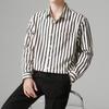 Men's Striped Long Sleeve Shirt Japanese Style Casual Spring Autumn New Trendy Versatile Shirt