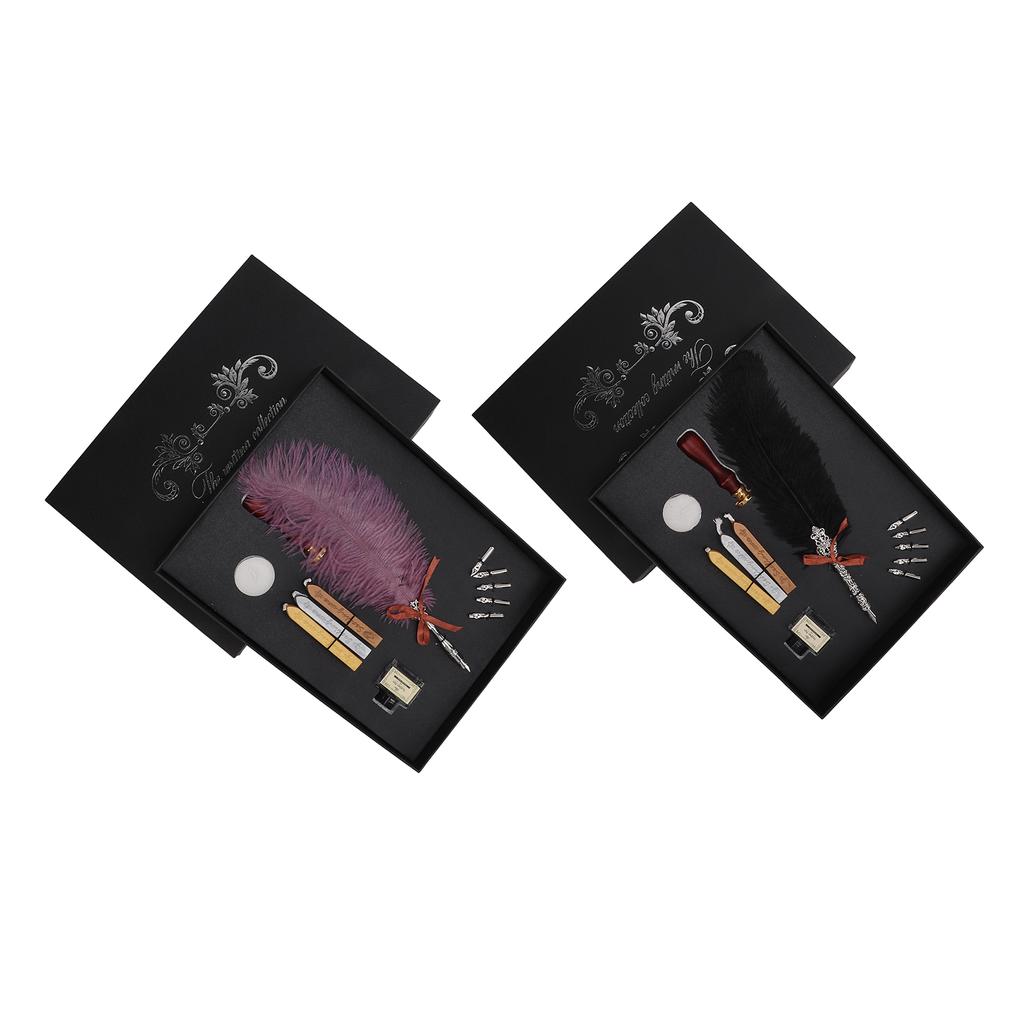 Набор перьевых ручек, прочные творческие простые канцелярские принадлежности для письма, подарочная коробка для любимого учителя, одноклассника, подарок