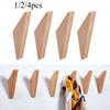 1/2/4 шт. Деревянный треугольный крючок с углом наклона, настенные крючки для одежды, многоцелевое использование для шляп и сумок, аксессуары для хранения вещей в доме
