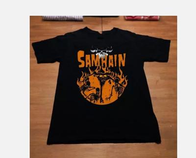 Samhain Danzig Band Огонь Футболка Полный Размер