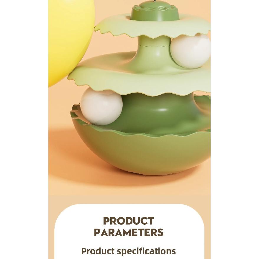 Cat Tumbler Toy Teasing Stick Automatic Rotating Catnip Self Playing Toy for Cats Soothing Interactive Play