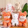 45cm Cute Fox Cat Rabbit Bear Plush Toys Soft Lovely Animals Stuffed Dolls Grasping Doll for Children's Birthday Holiday Gift